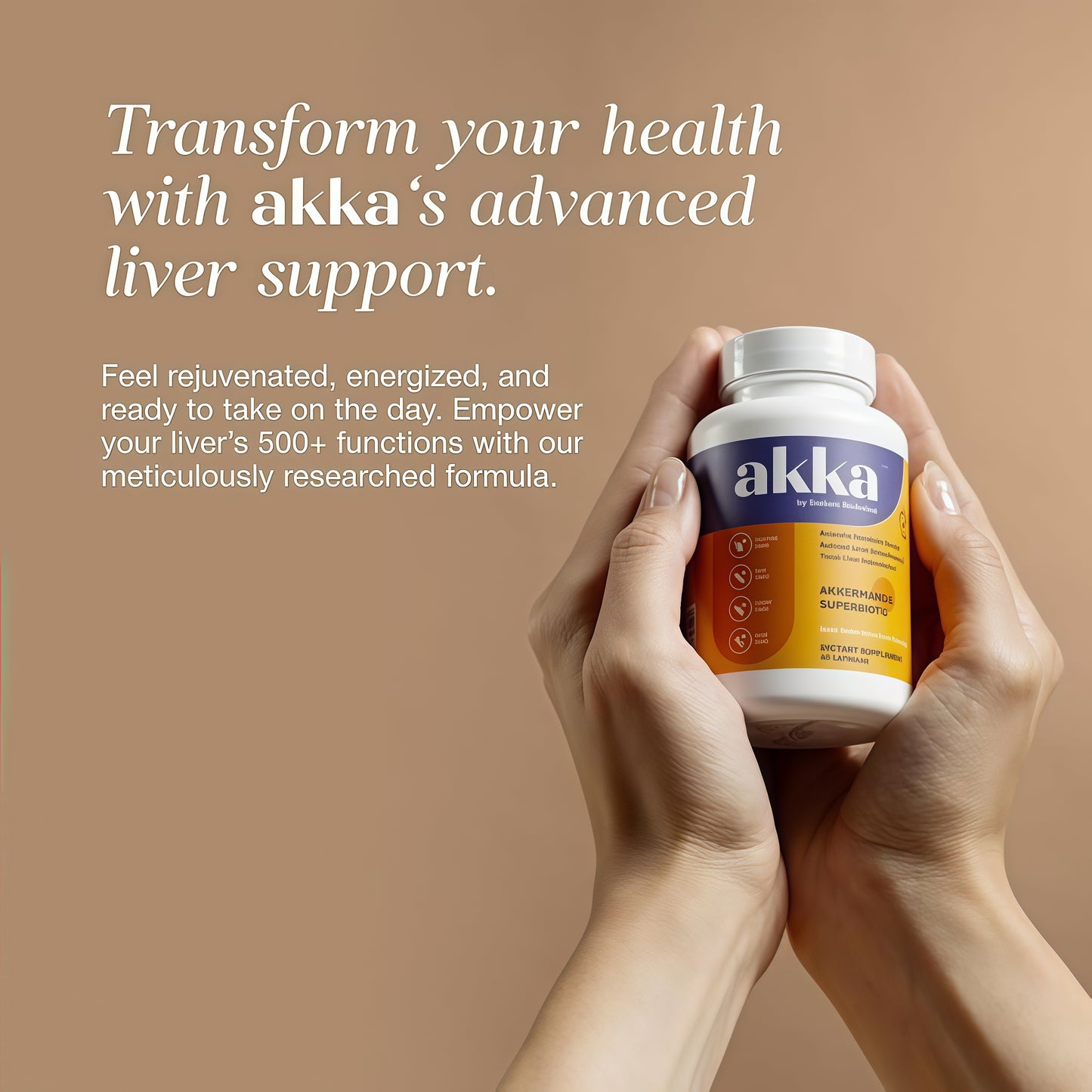 AKKA Akkermansia Probiotic, Liver Cleanse, Detox & Repair, Non-GMO, 60 Caps | Liver health support for energy, digestion & metabolism with akkermansia muciniphila. Gluten-free.